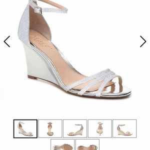 Jewel Badgley Mischka Antonette wedge sandals